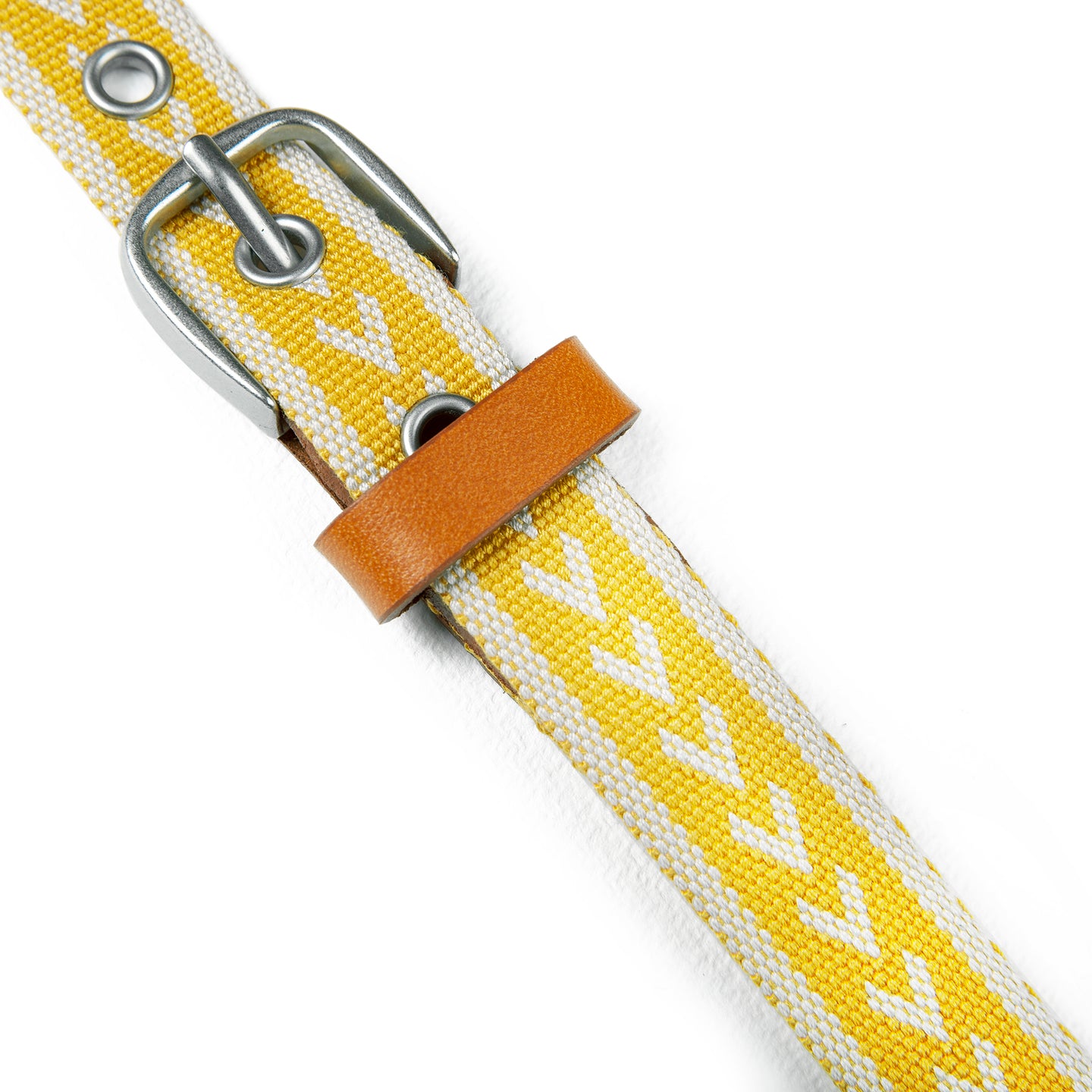 Cascade Woven Belt With Metal Buckle-Dark Marigold-9