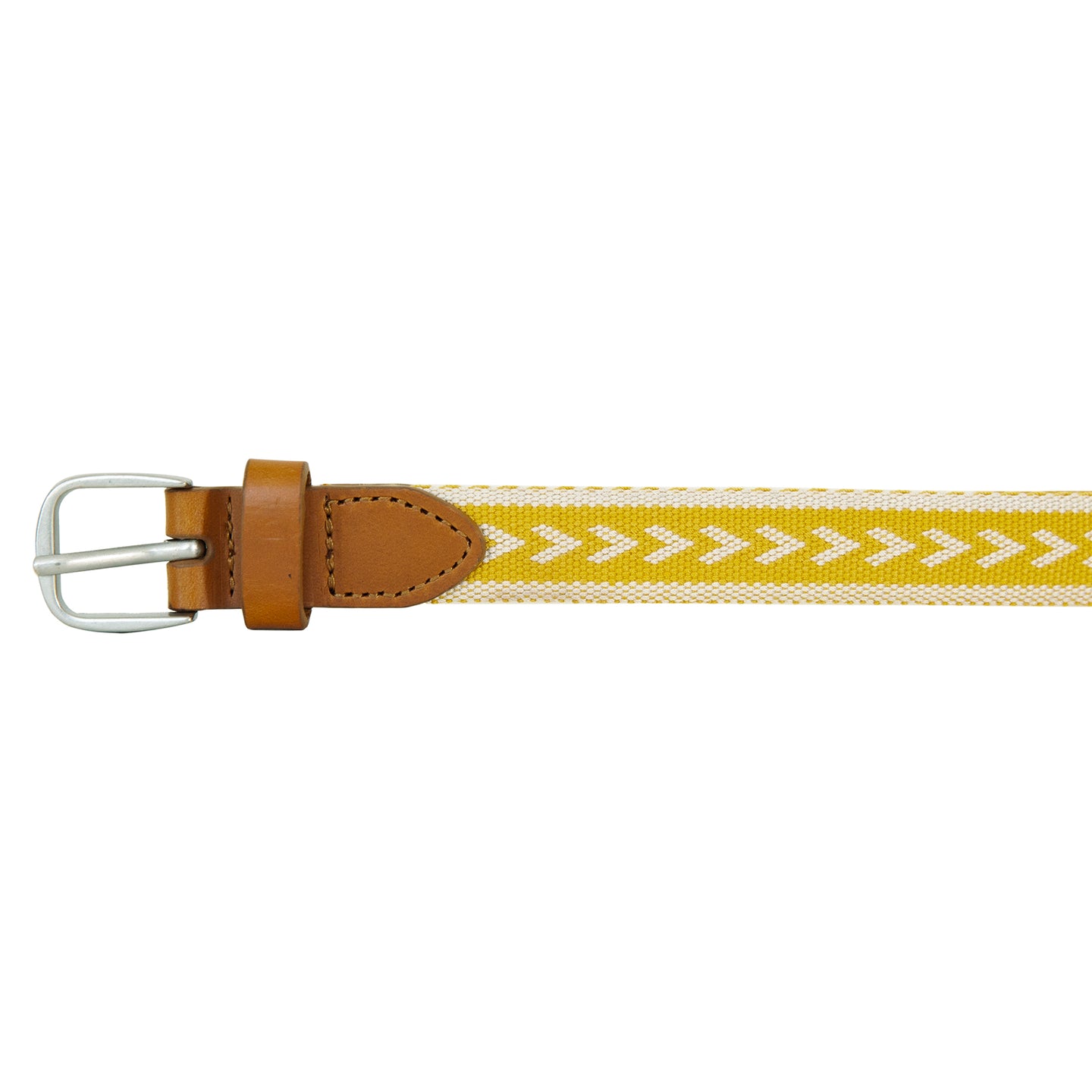 Cascade Woven Belt With Metal Buckle-Dark Marigold-10