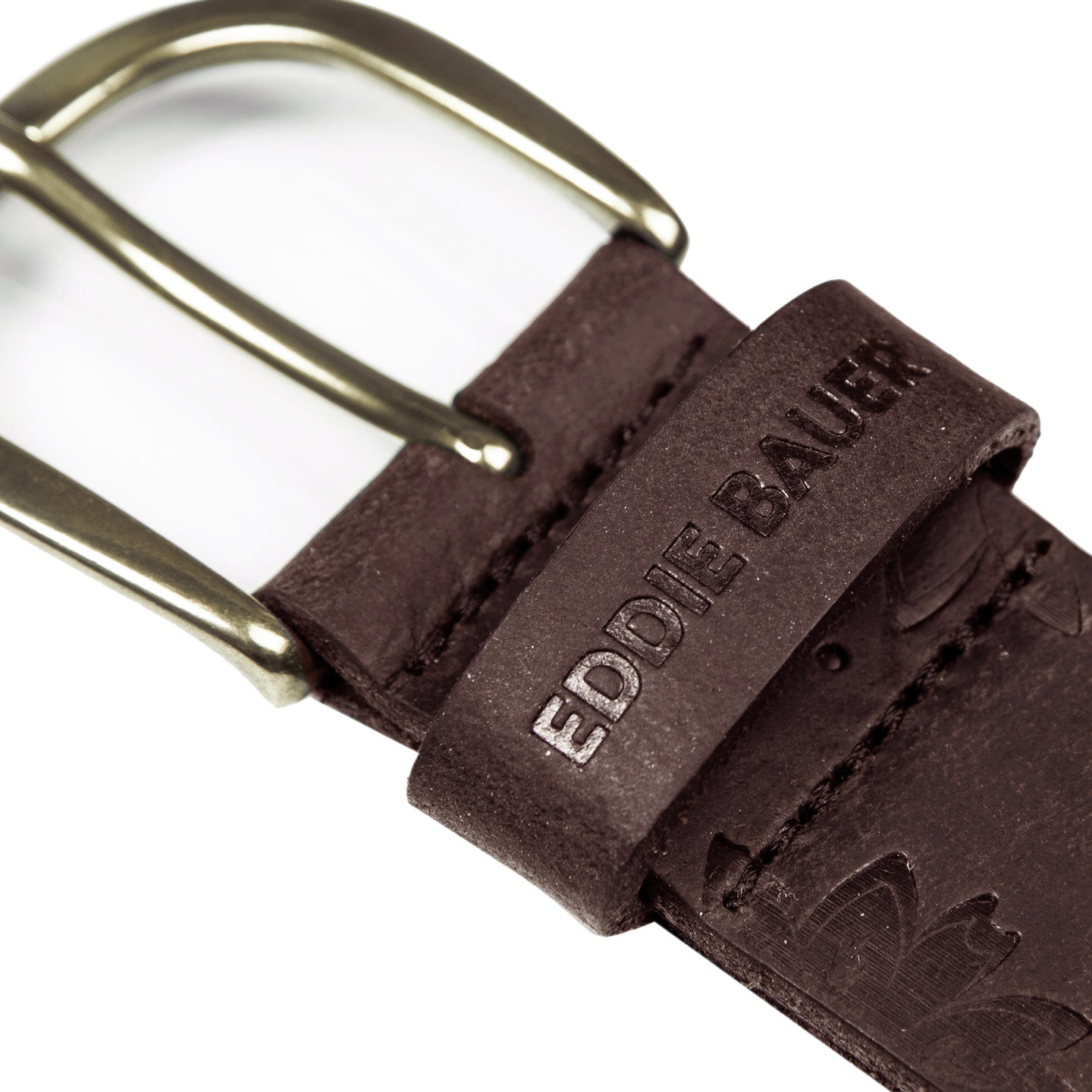 Floral Tooled Leather Belt-Brown-3