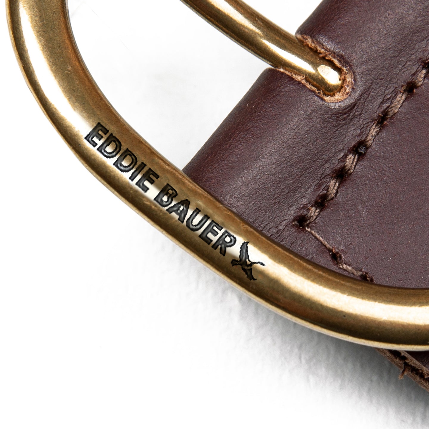 Center Bar Woven Leather Belt-Brown-3