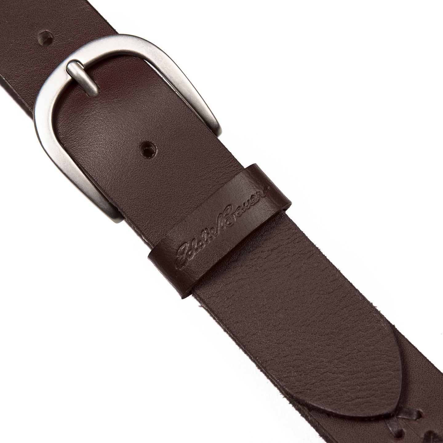 Center Lacing Detailed Leather Belt-Brown-2