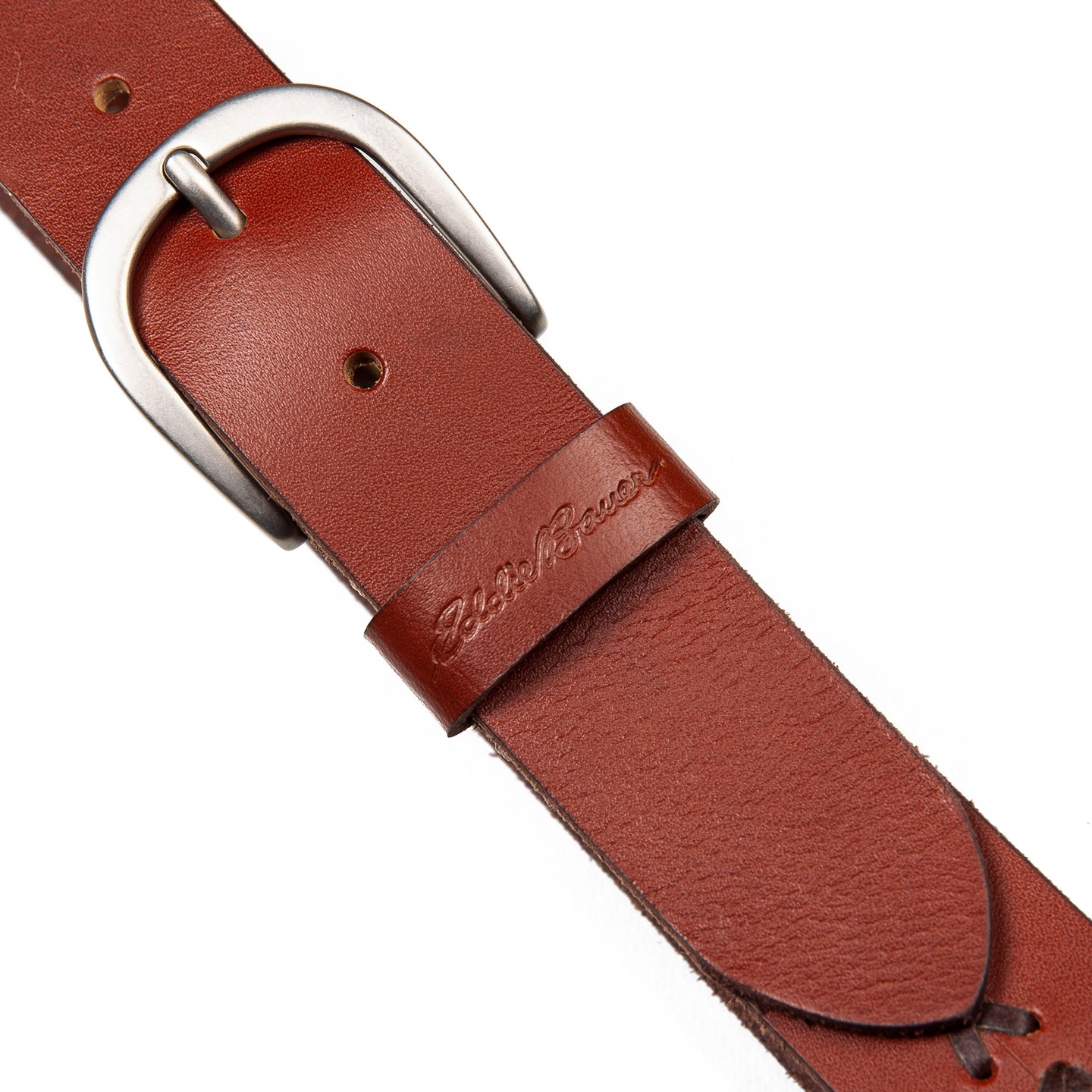Center Lacing Detailed Leather Belt-TAN-7