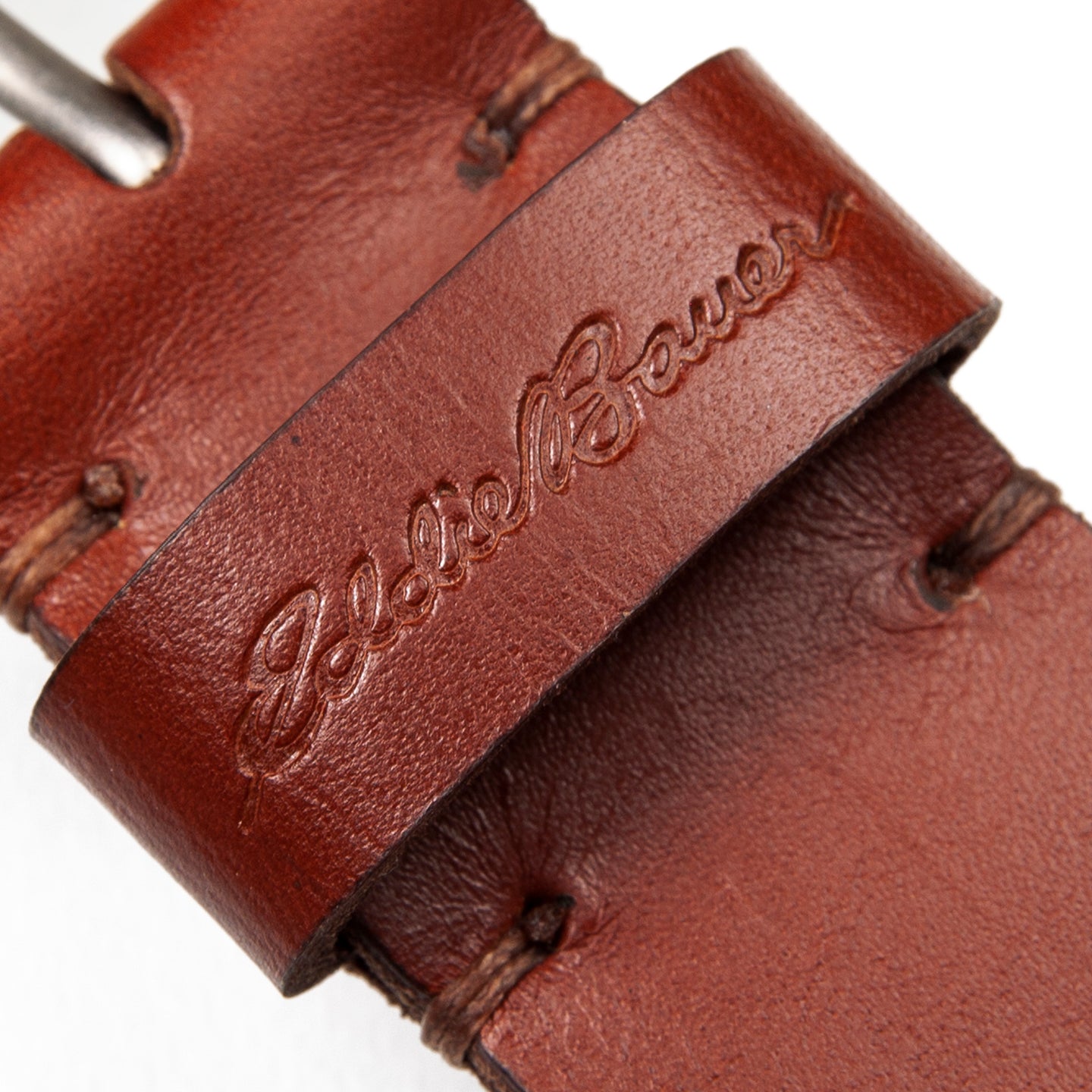 Center Lacing Detailed Leather Belt-TAN-9