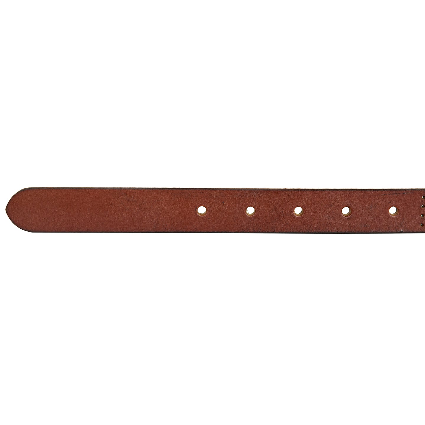 Perforated Pattern Leather Belt-TAN-12