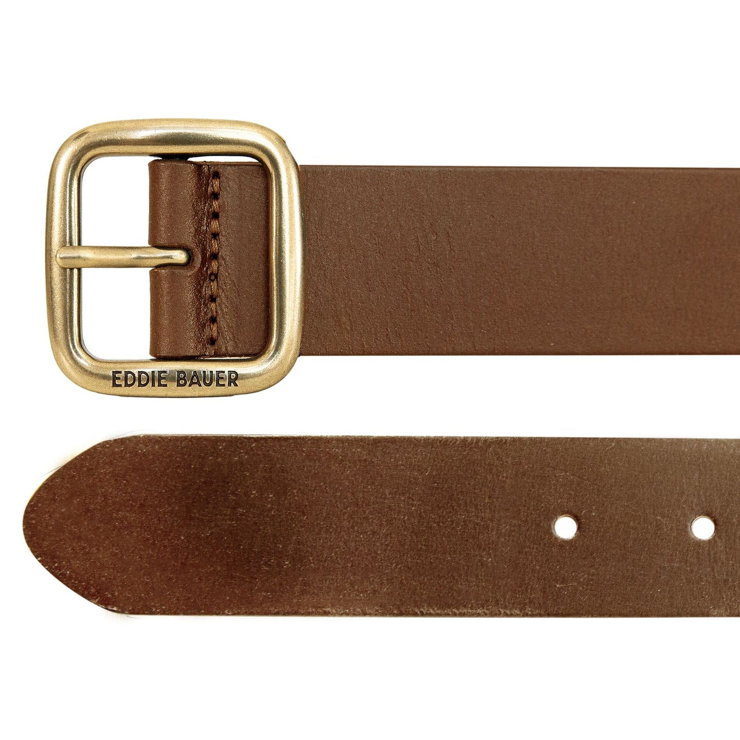 Center Bar Leather Jean Belt-Tan-12