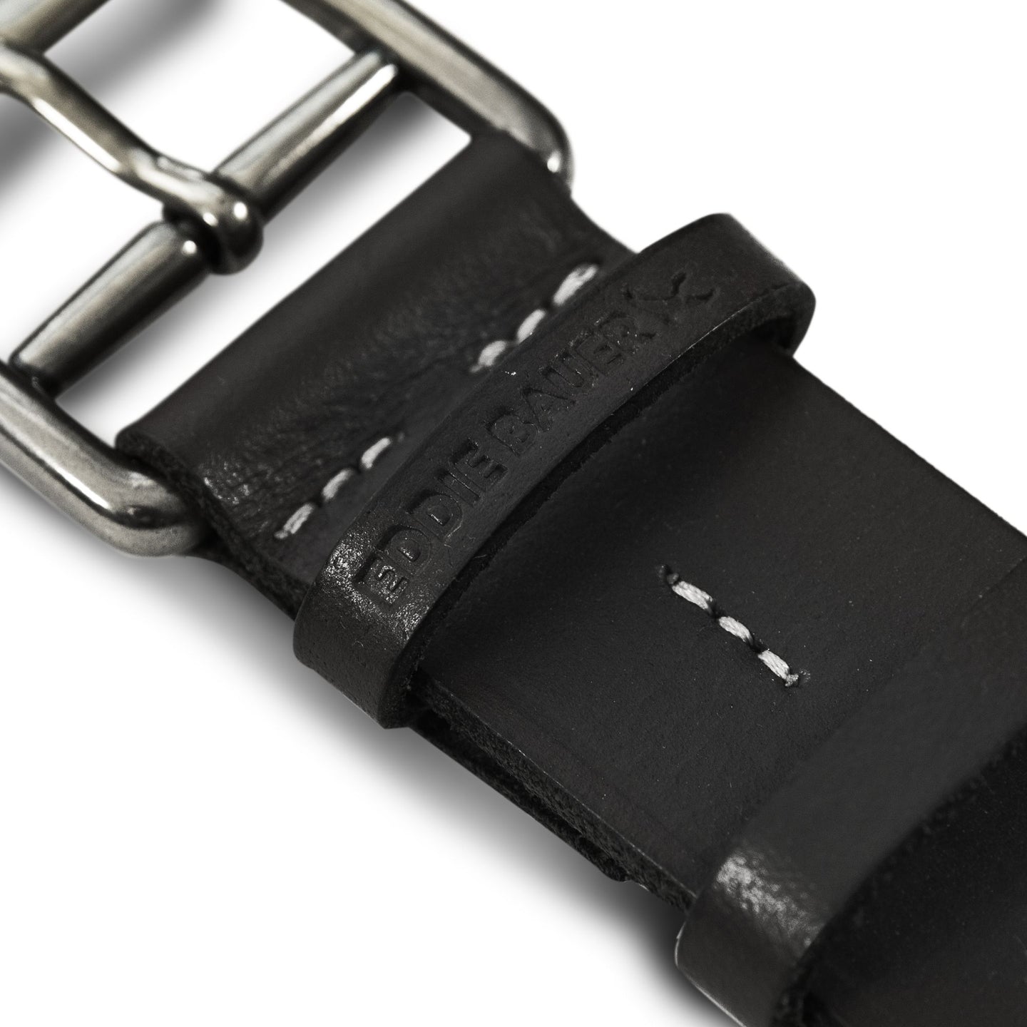 Double Keeper Leather Jean Belt-Black-3