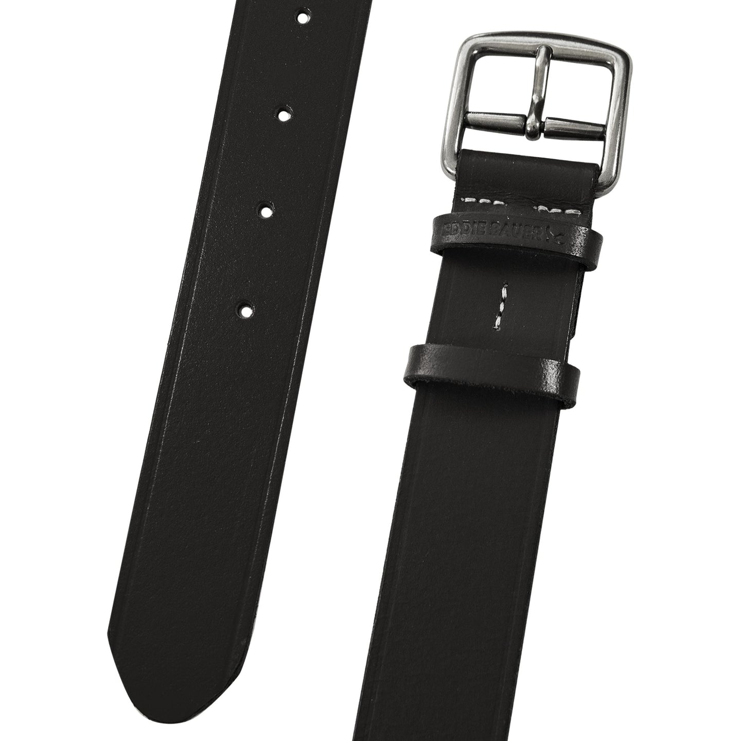 Double Keeper Leather Jean Belt-Black-4