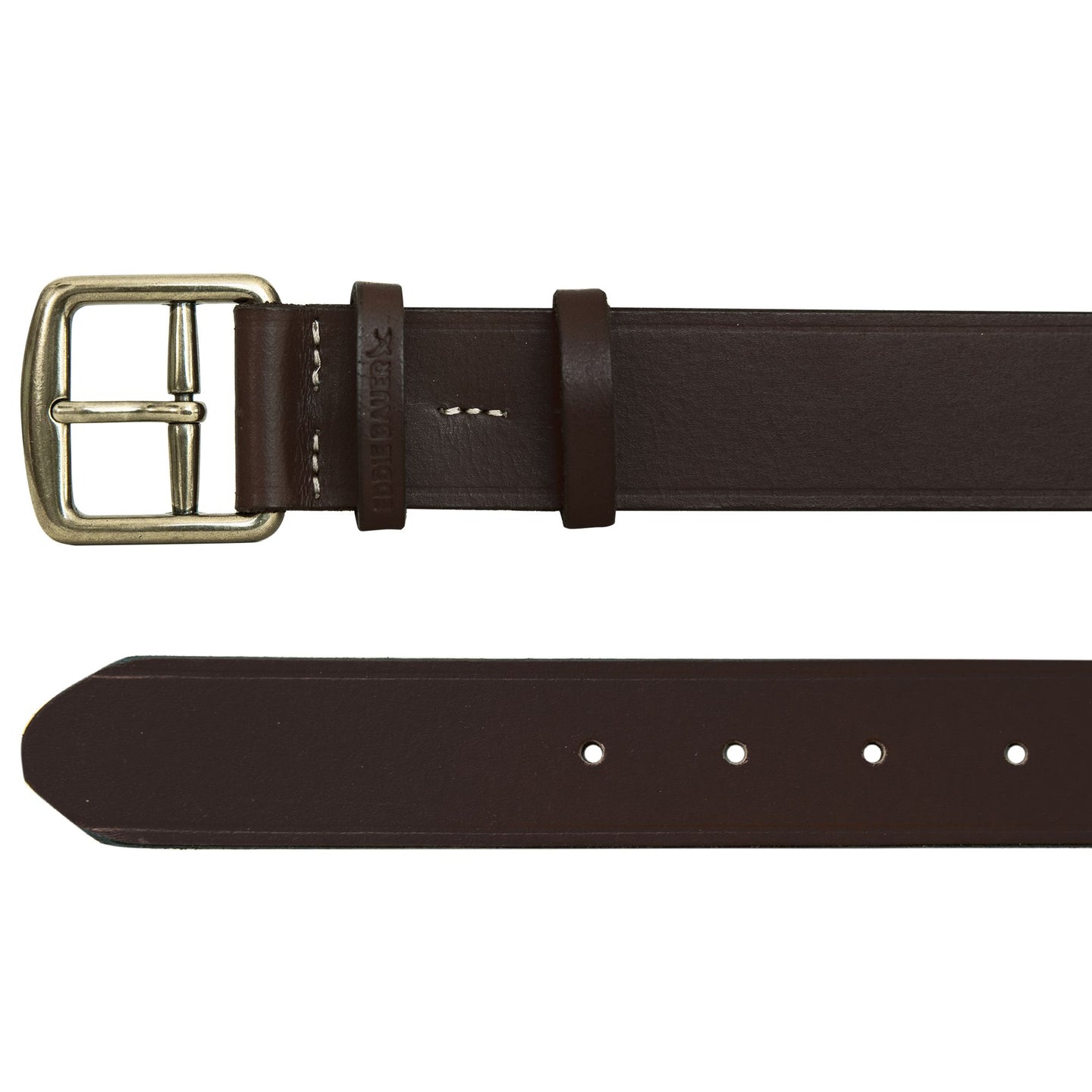 Double Keeper Leather Jean Belt-Brown-7