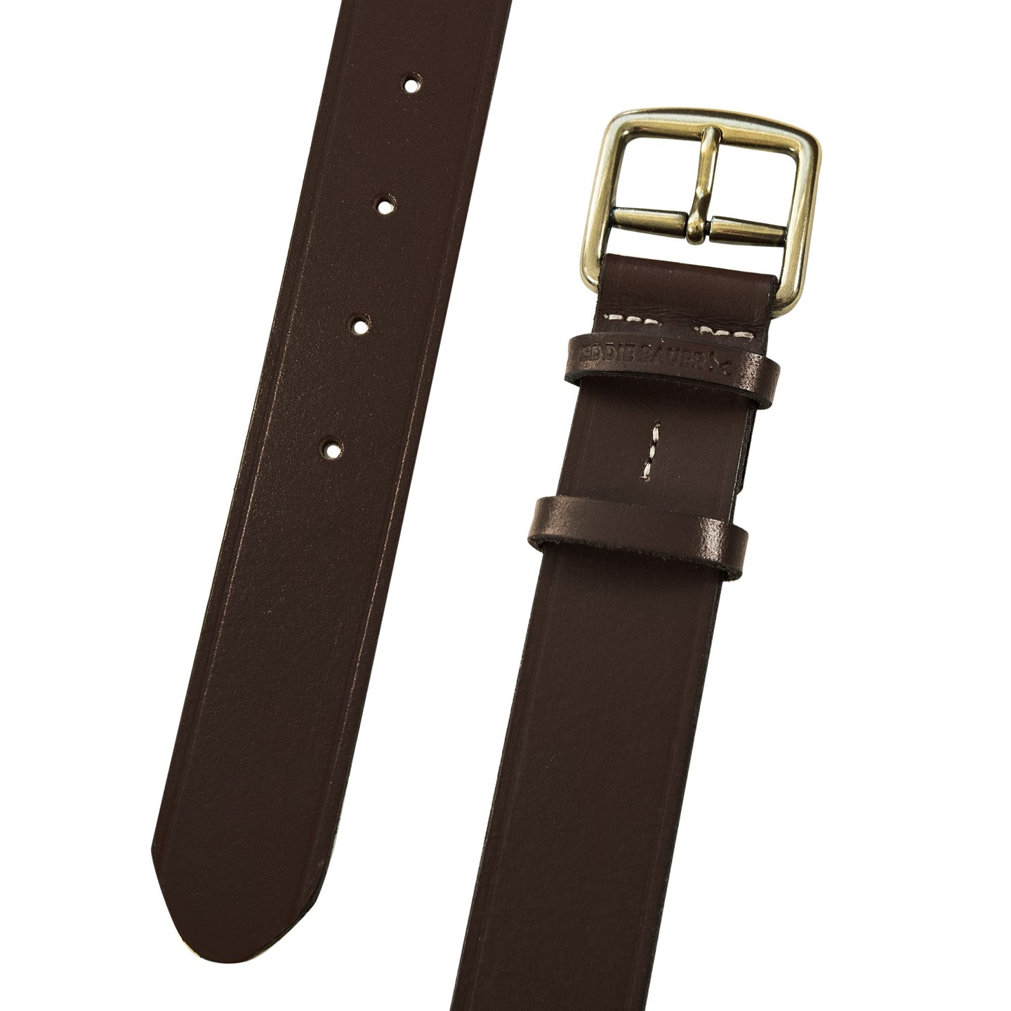 Double Keeper Leather Jean Belt-Brown-9