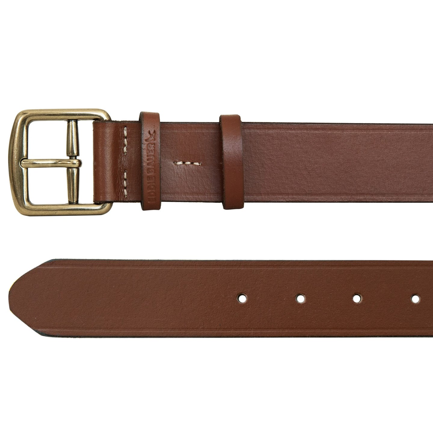 Double Keeper Leather Jean Belt-Tan-12