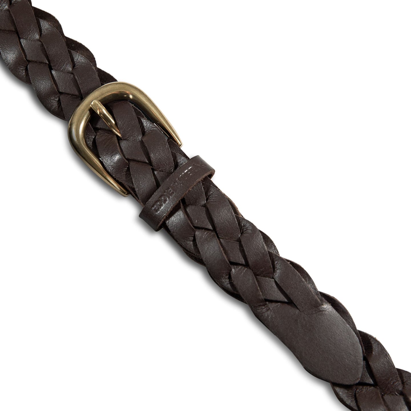 Thin Braided Leather Belt-Brown-5