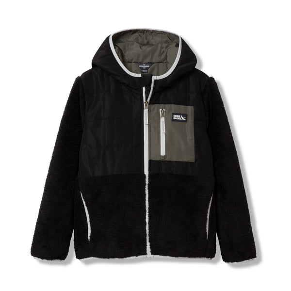 Eddie Bauer Kids Kids Fleece Mixed Media Hooded Jacket