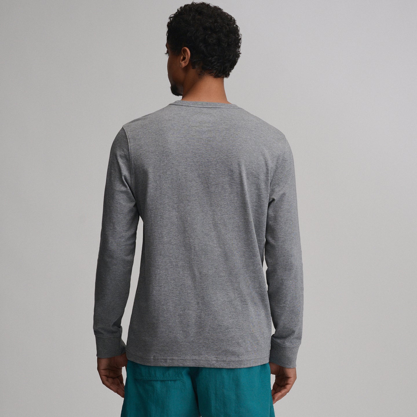 Men's Legend Wash 100% Cotton Long-Sleeve Classic T-Shirt-Med Heather Gray-34
