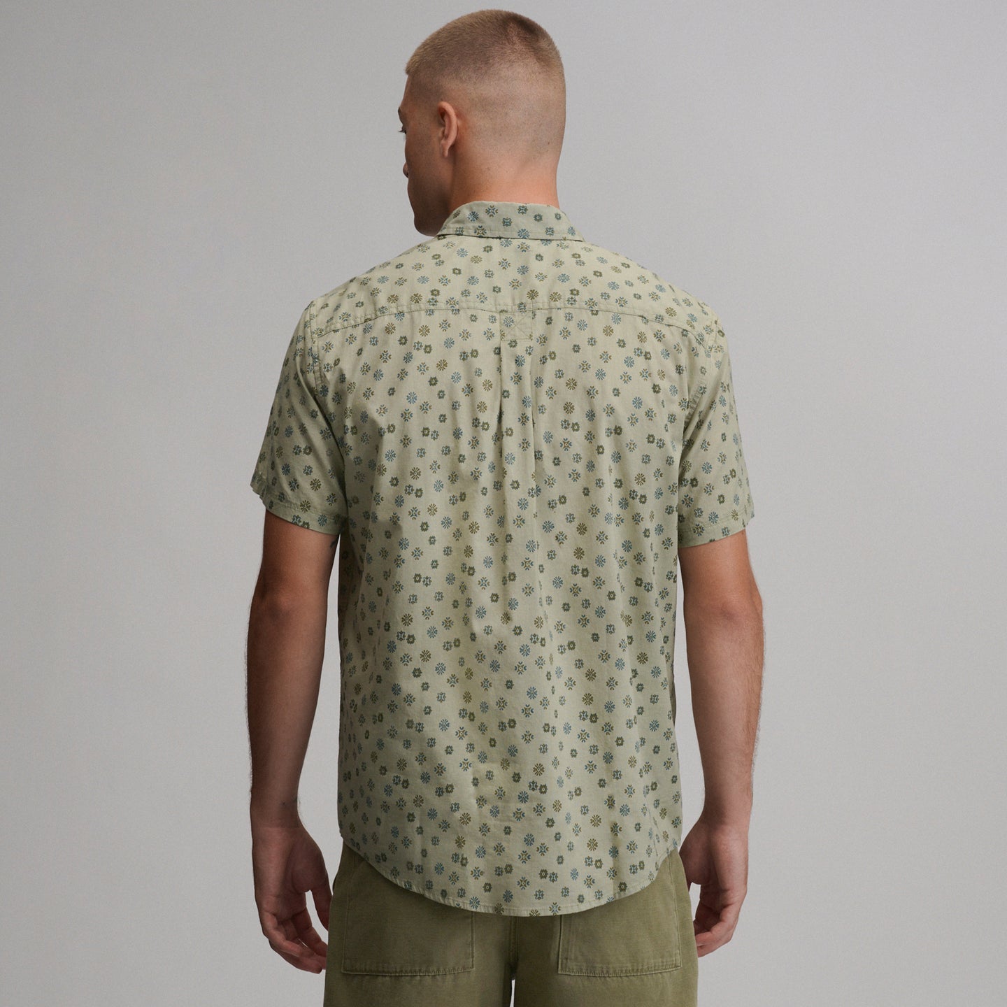 Men's Baja Short-Sleeve Shirt - Print-Dusty Sage-6