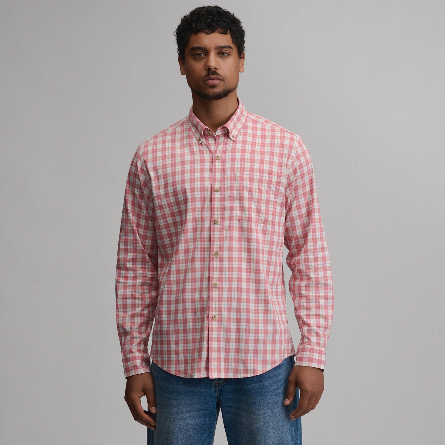 Men's Voyager Flex Long-Sleeve Shirt-Tangelo-1