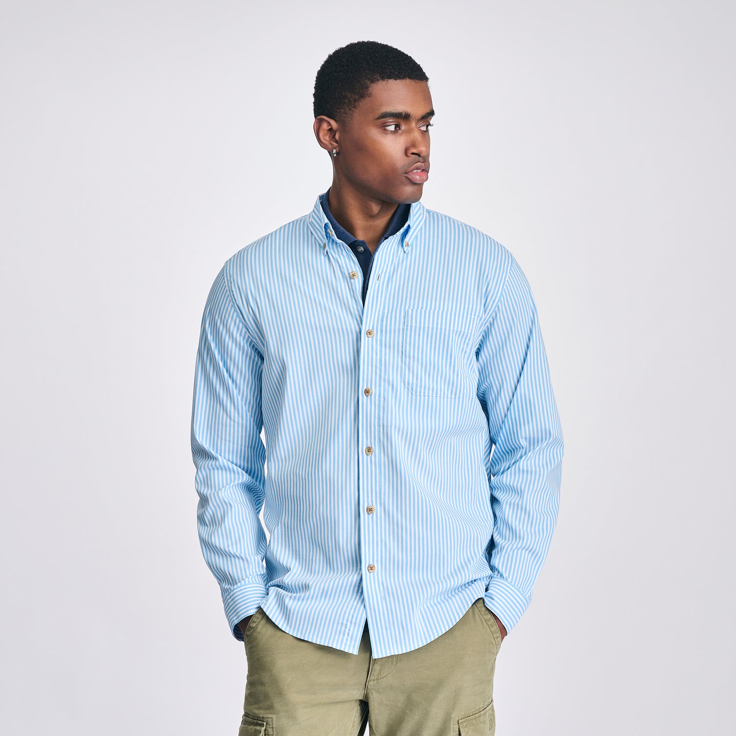 Men's Voyager Flex Long-Sleeve Shirt-Island Blue-6