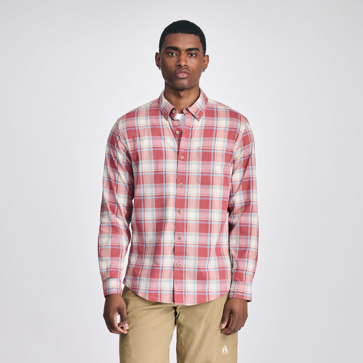 Men's Voyager Flex Long-Sleeve Shirt-Mineral Red-9