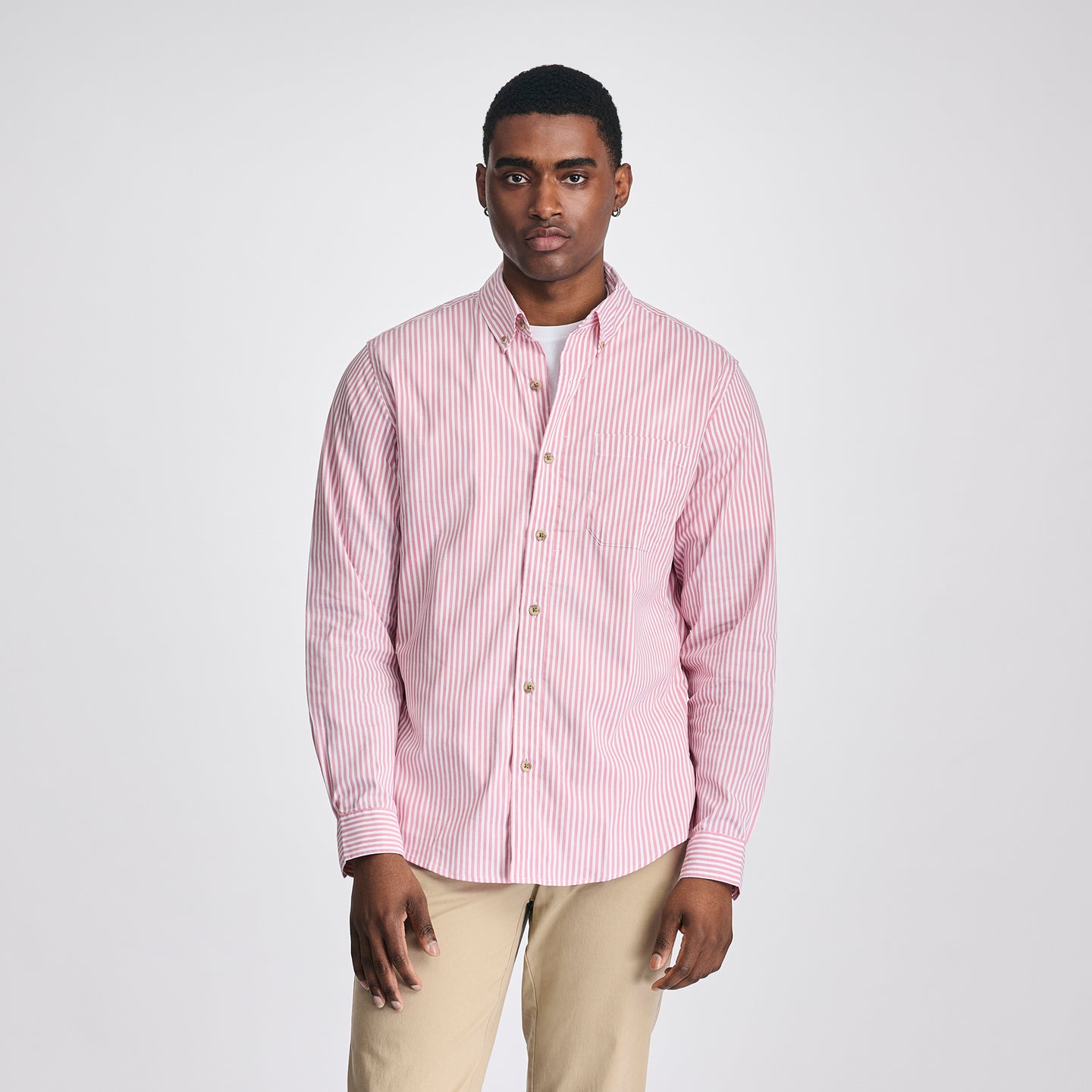 Men's Voyager Flex Long-Sleeve Shirt-Pink-12
