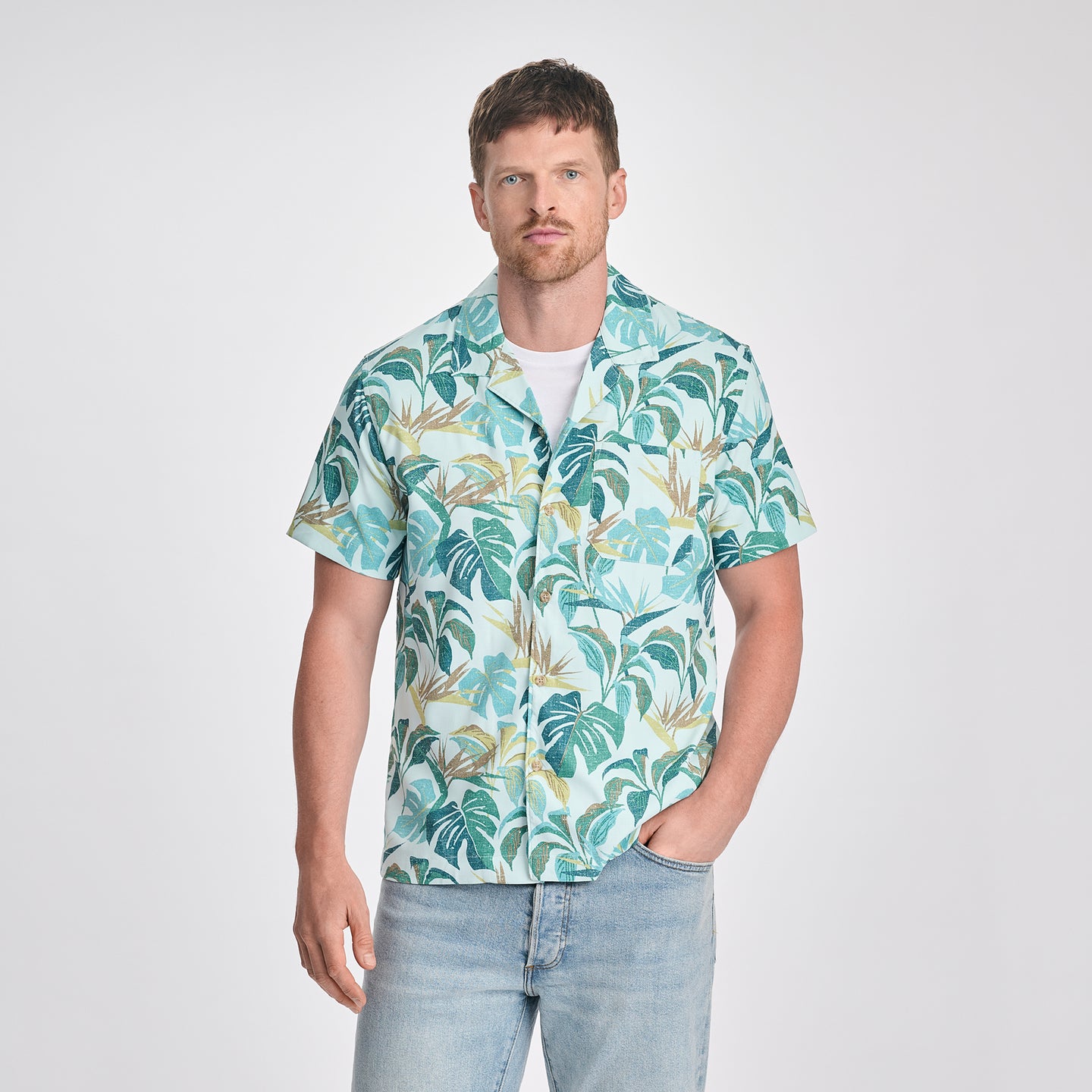 Men's SS Destination Camp Shirt--Seafoam-1