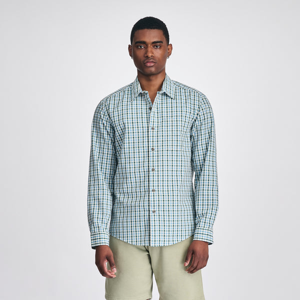 1990’s Eddie Bauer L/S shirt small check Eddie Bauer Men's LS Pack It Seersucker 3.0