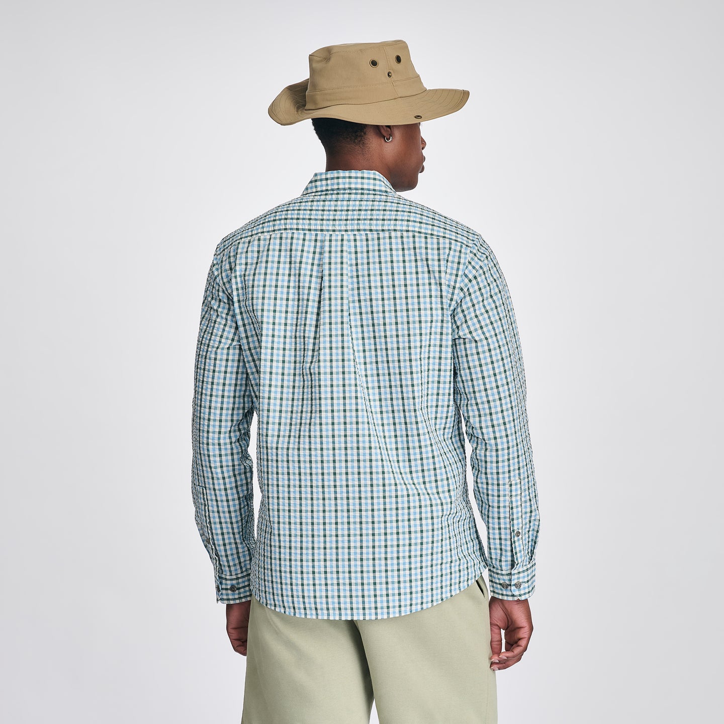 Men's Long-Sleeve Pack It 3.0 Seersucker Shirt-Clover-2