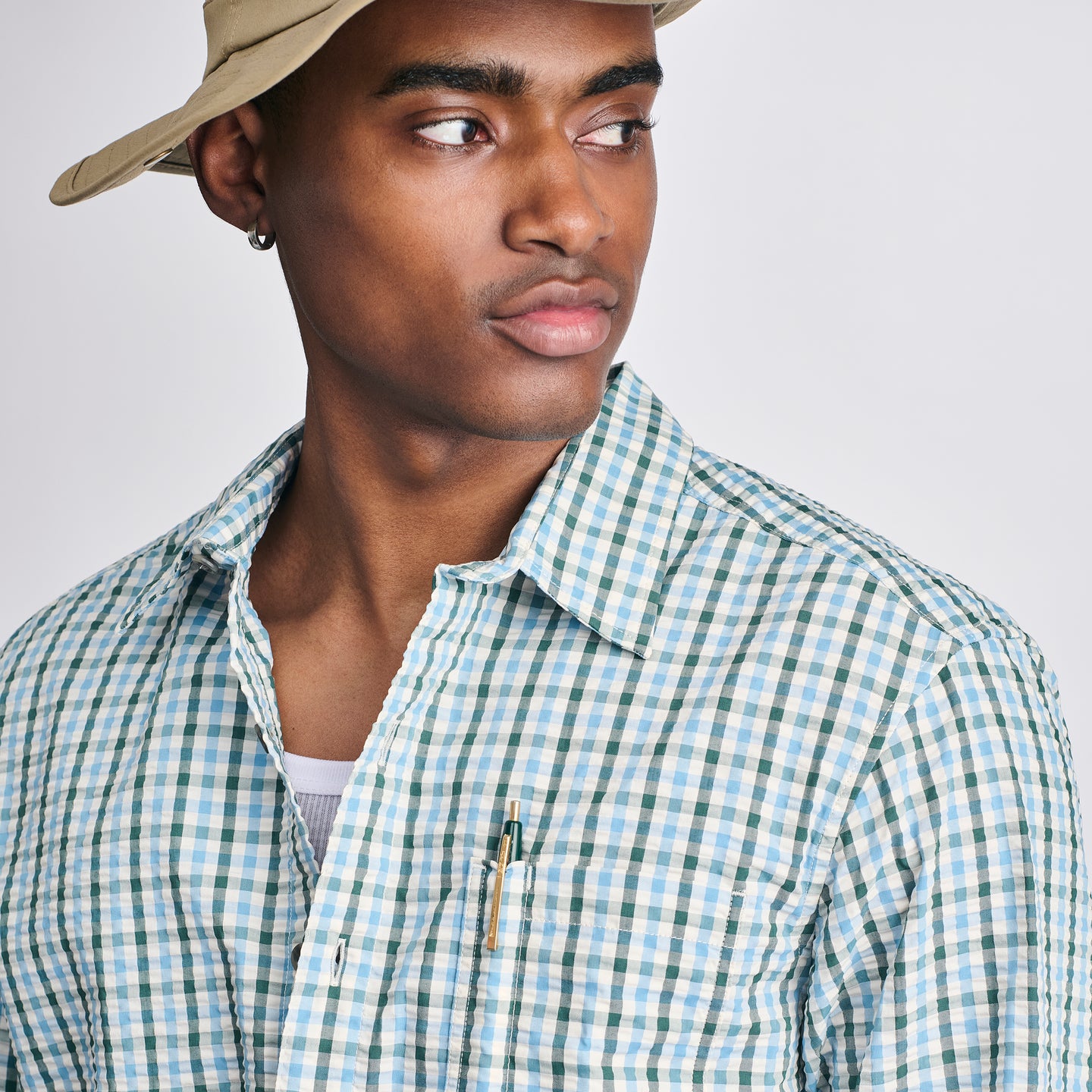 Men's Long-Sleeve Pack It 3.0 Seersucker Shirt-Clover-3