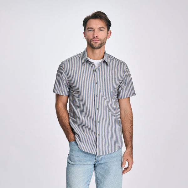 Eddie Bauer Men's SS Pack It Seersucker 3.0