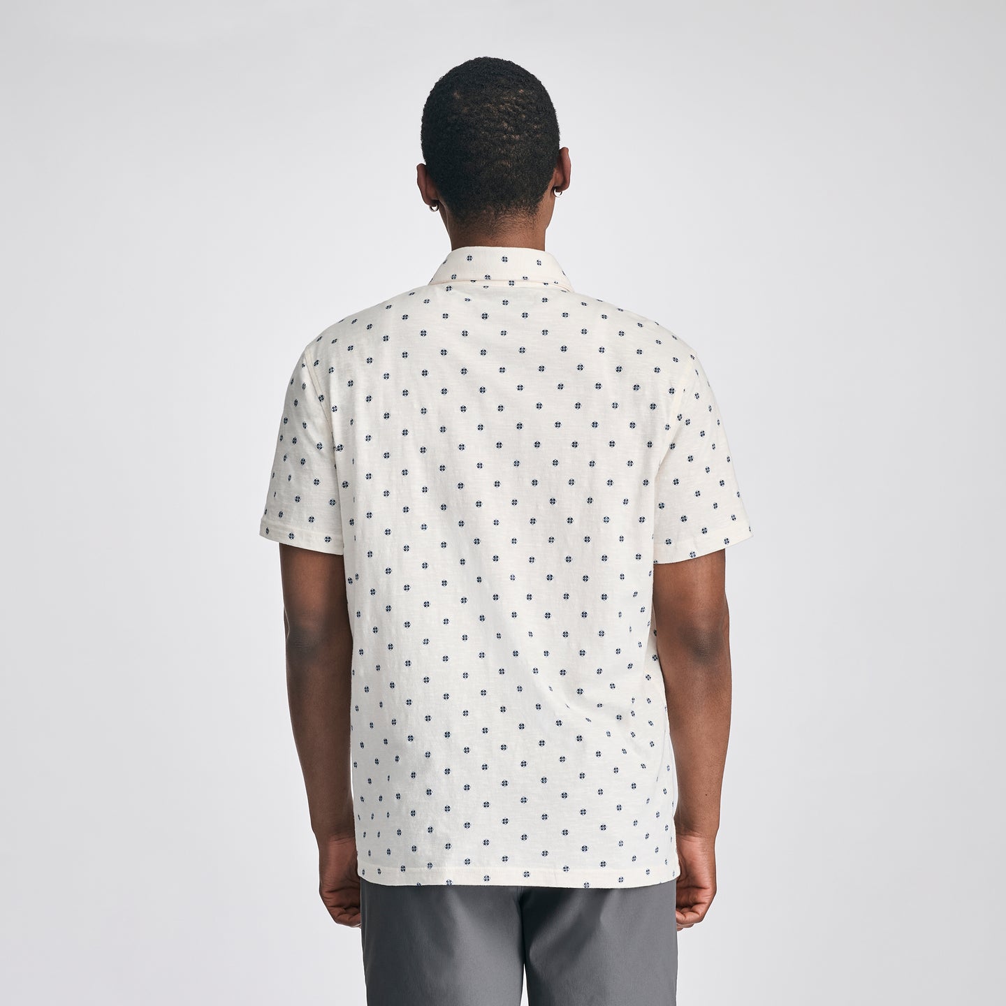 Men's Knit Baja Pocket Button-Up Shirt-Ivory-2