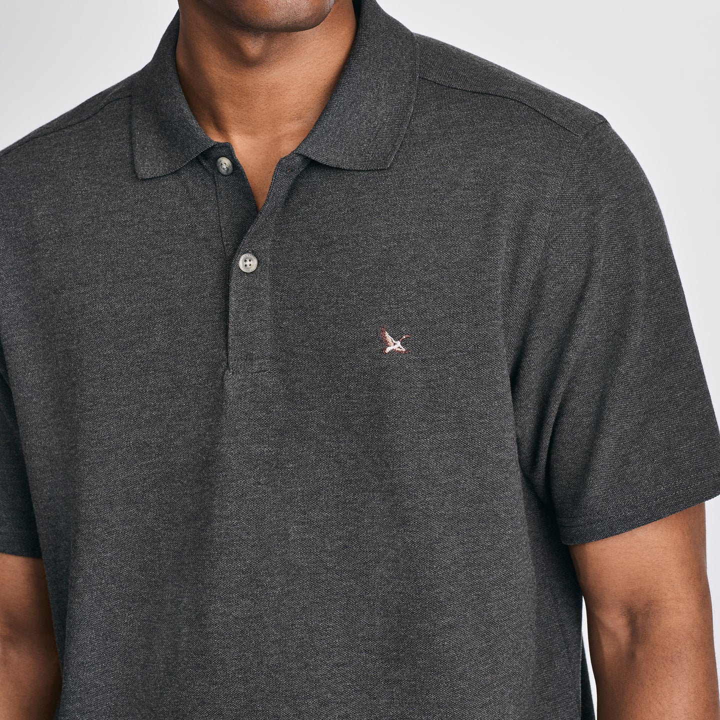 Men's Signature Piqué Short-Sleeve Polo-Charcoal Htr-3