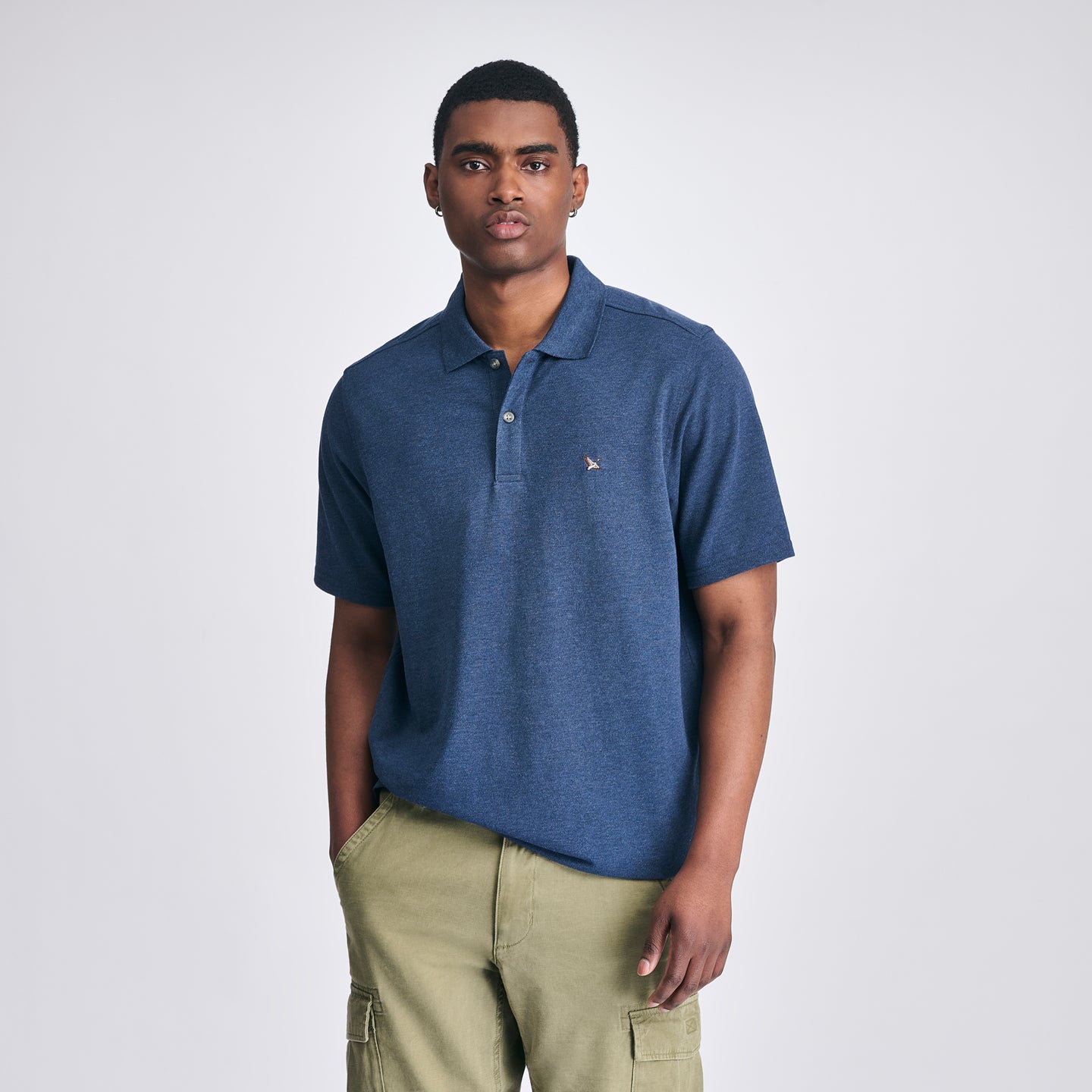 Men's Signature Piqué Short-Sleeve Polo-Htr Navy-4