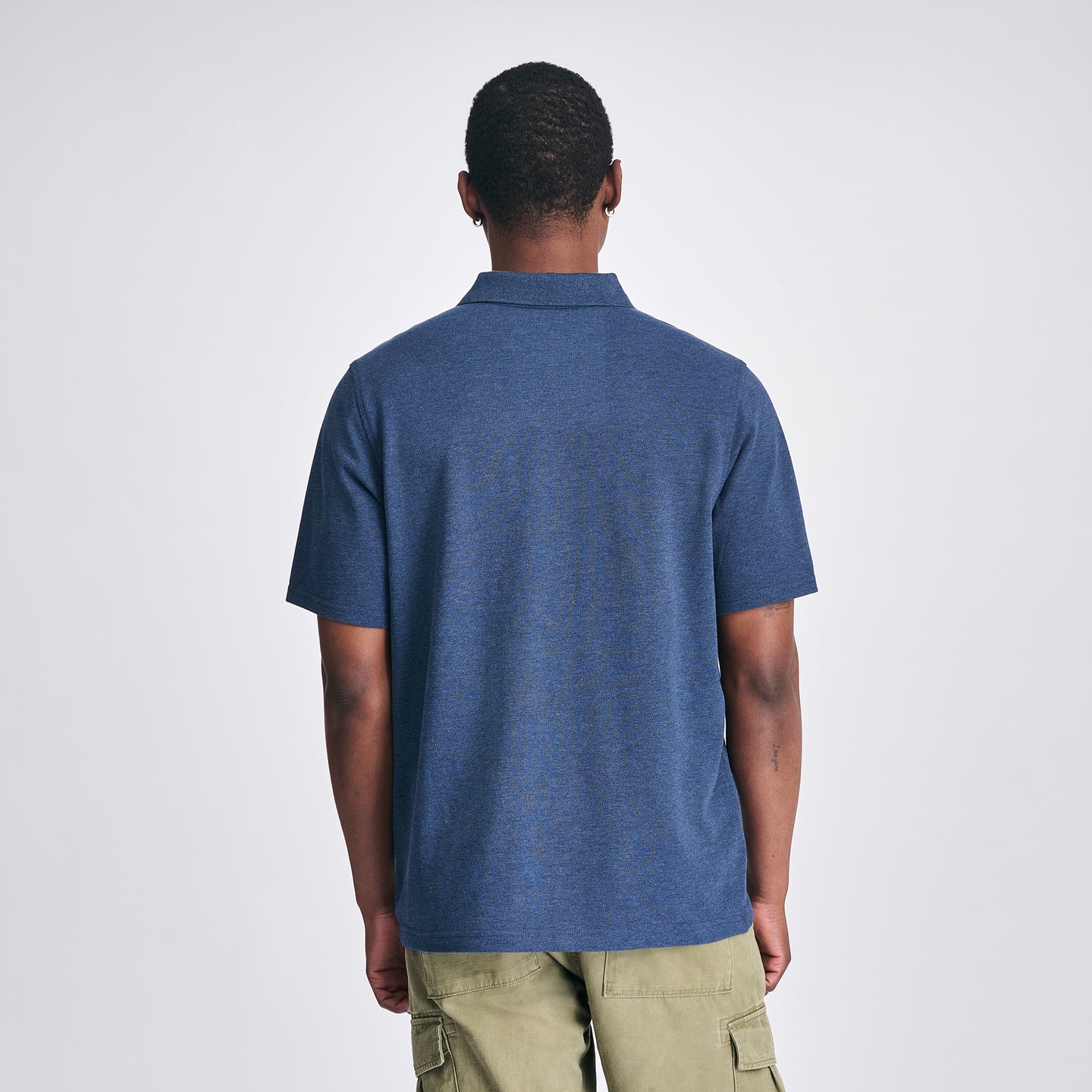 Men's Signature Piqué Short-Sleeve Polo-Htr Navy-5