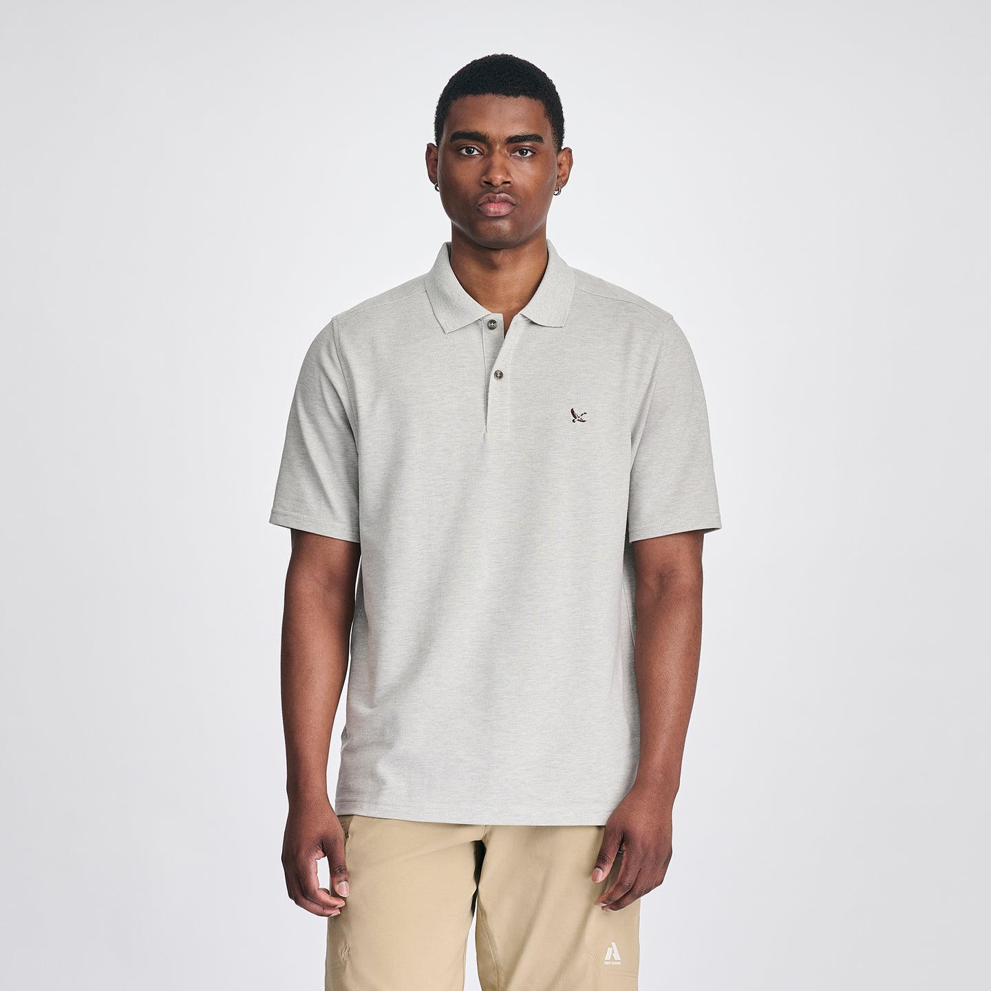 Men's Signature Piqué Short-Sleeve Polo-Lt Htr Gray-7