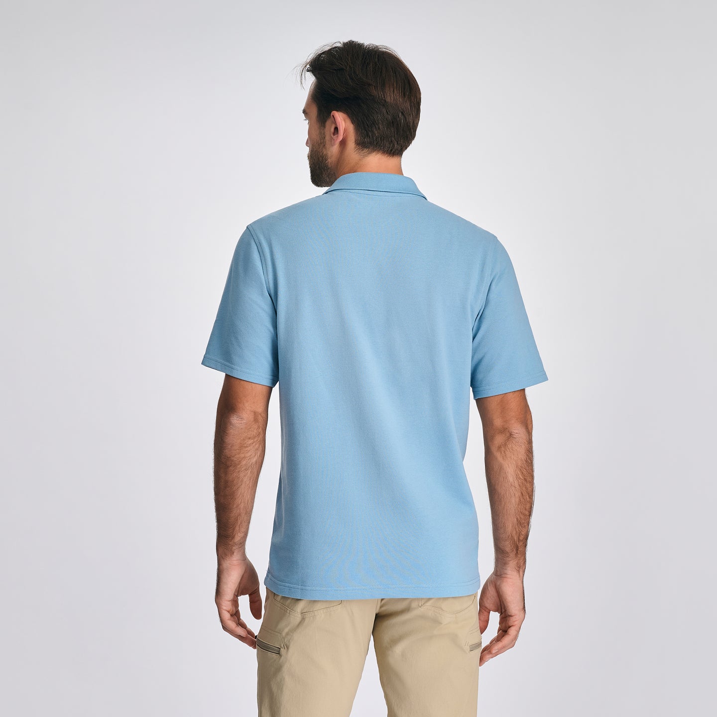 Men's Signature Piqué Short-Sleeve Polo-Blue Fog-11