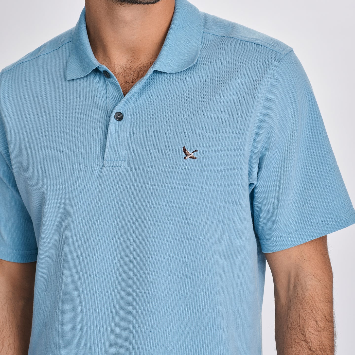 Men's Signature Piqué Short-Sleeve Polo-Blue Fog-12