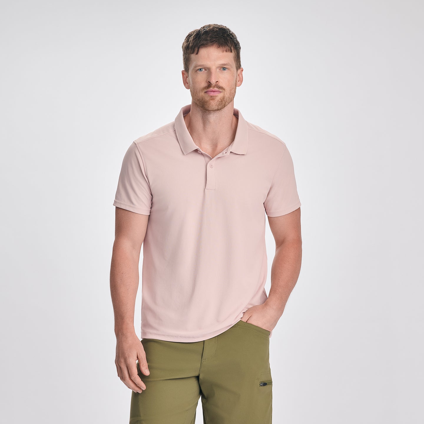 Men's Short Sleeve Fairway Polo-Calla Lily-1
