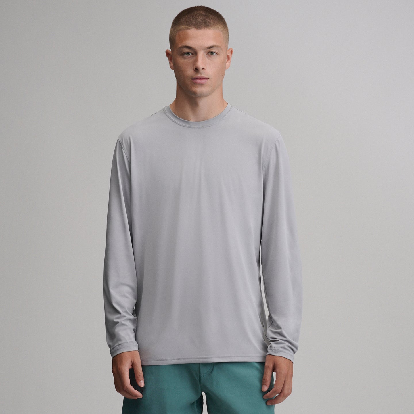 Men's Sundrift UPF Long Sleeve Shirt-Gray-1