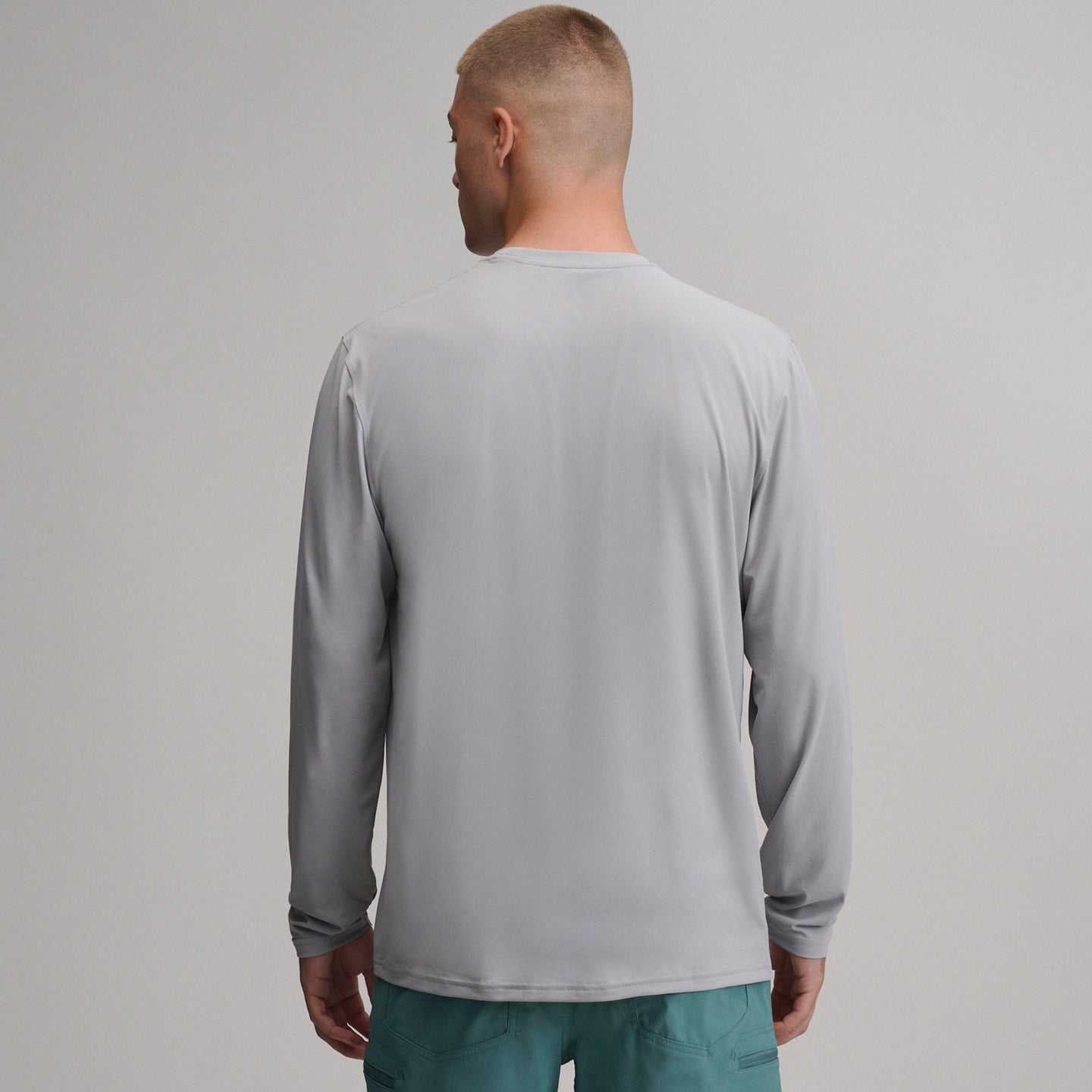 Men's Sundrift UPF Long Sleeve Shirt-Gray-2