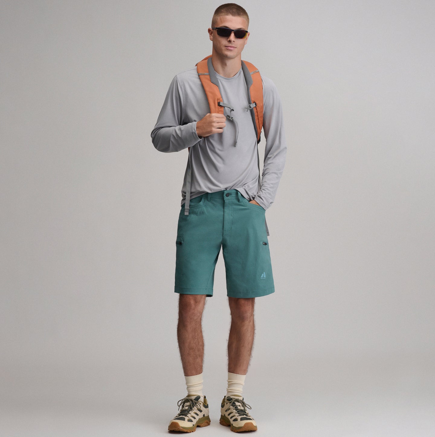 Men's Sundrift UPF Long Sleeve Shirt-Gray-4