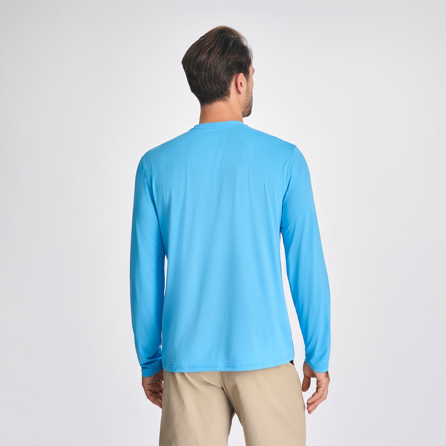 Men's LS Sundrift Upf Crew-Island Blue-4