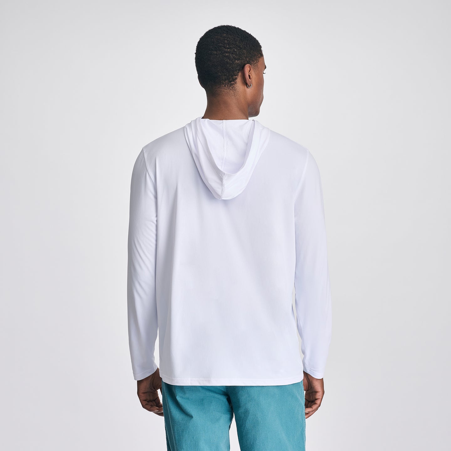 Men's LS Sundrift Upf Po Hoodie-White-9