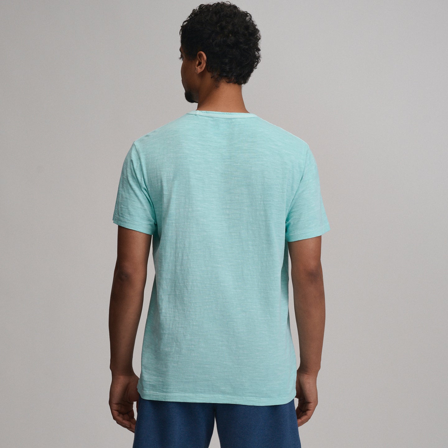 Men's Sunwashed Cotton T-Shirt-Tropical Blue-2