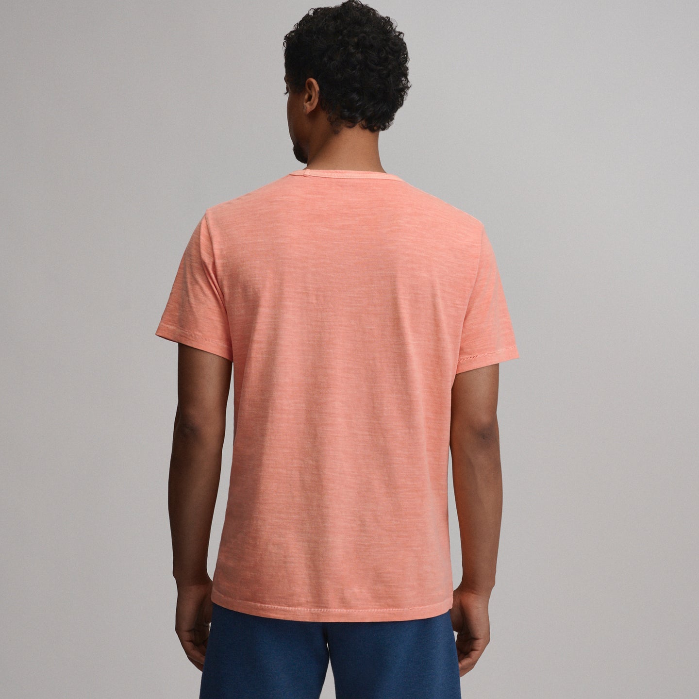 Men's Sunwashed Cotton T-Shirt-Dusty Coral-6