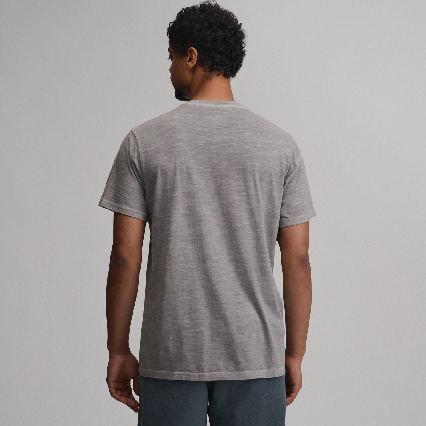 Men's Short-Sleeve Sunwashed Cotton Henley-Lead-2