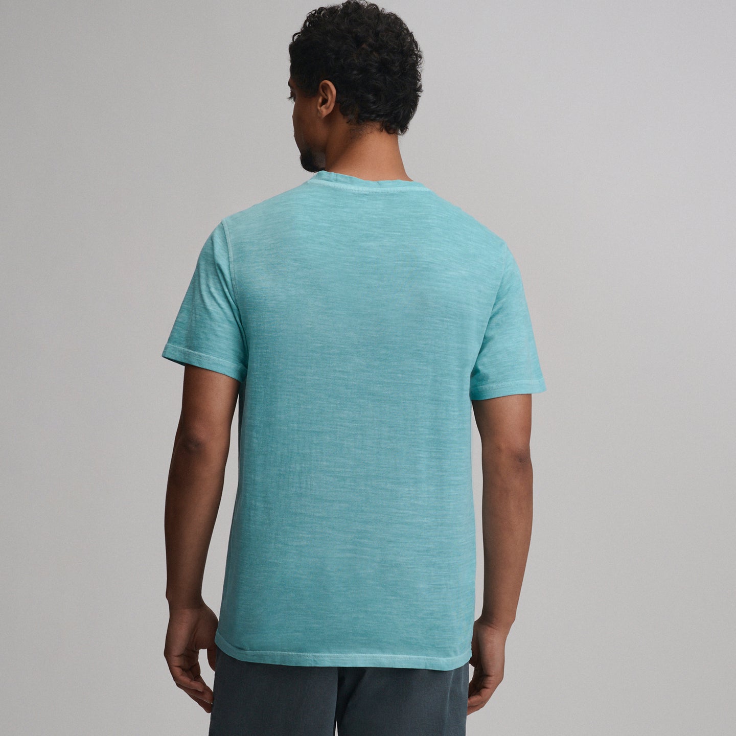 Men's Short-Sleeve Sunwashed Cotton Henley-Surf-10
