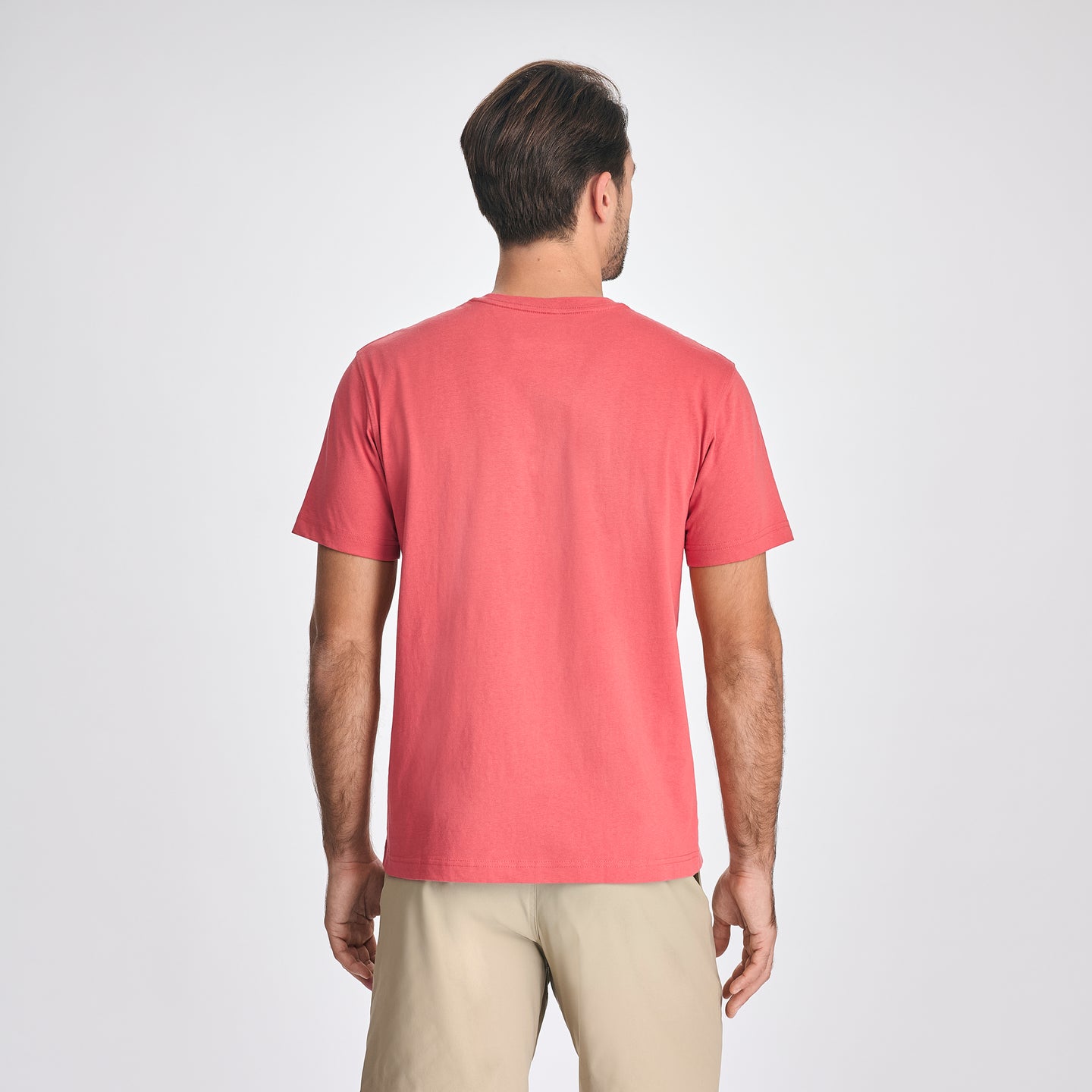 Men's Legend Wash 100% Cotton Short-Sleeve Classic T-Shirt-Rhubarb-4