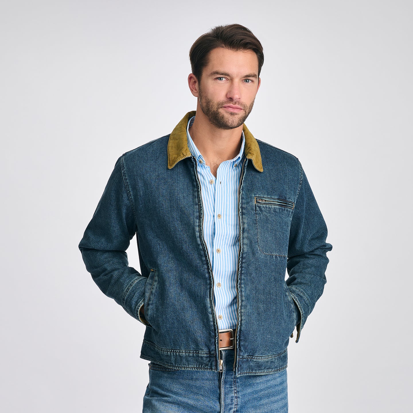 Men's Seabrook Vintage Washed Jacket-Faded Indigo-1