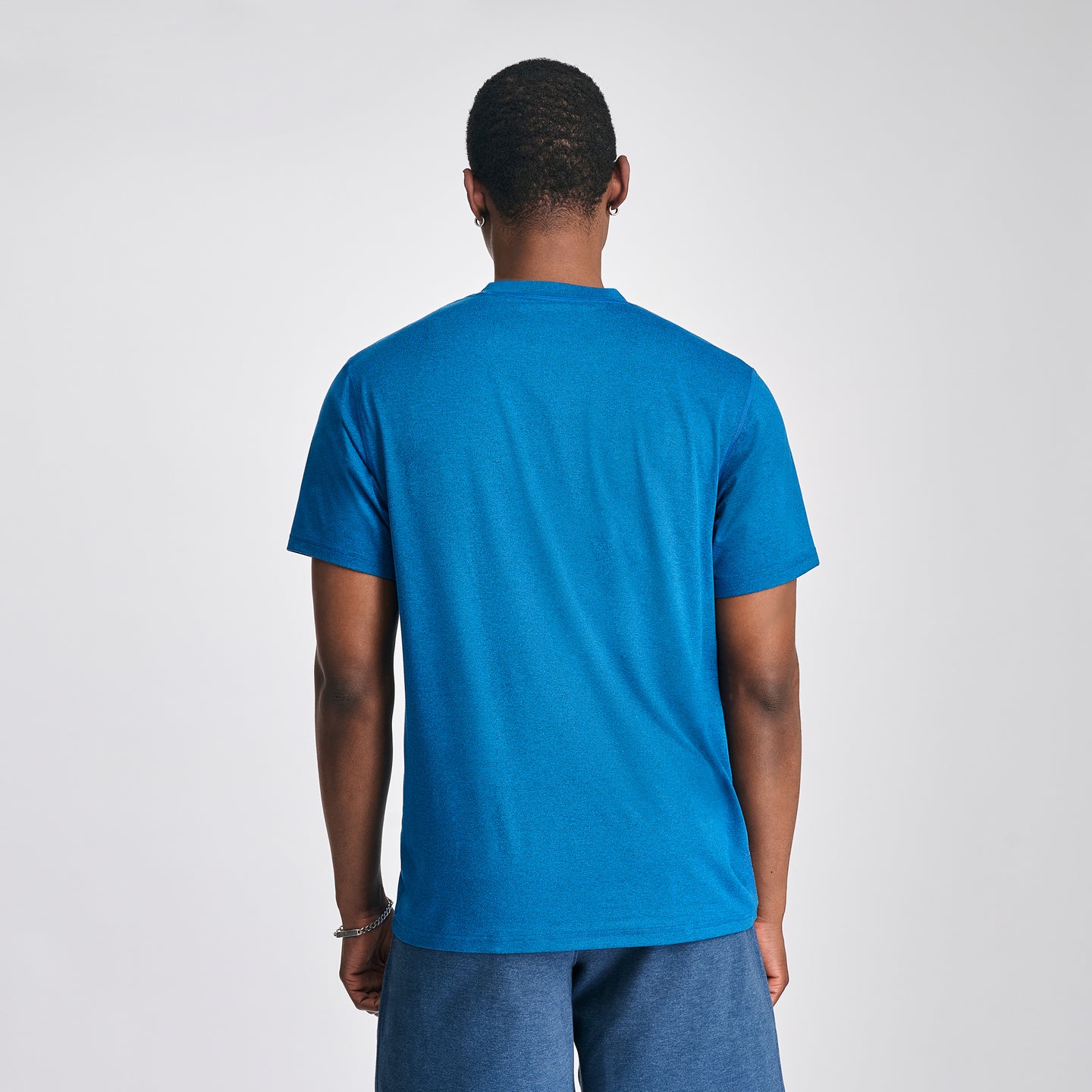 Men's Mountain Trek Short-Sleeve T-Shirt-Blue-2