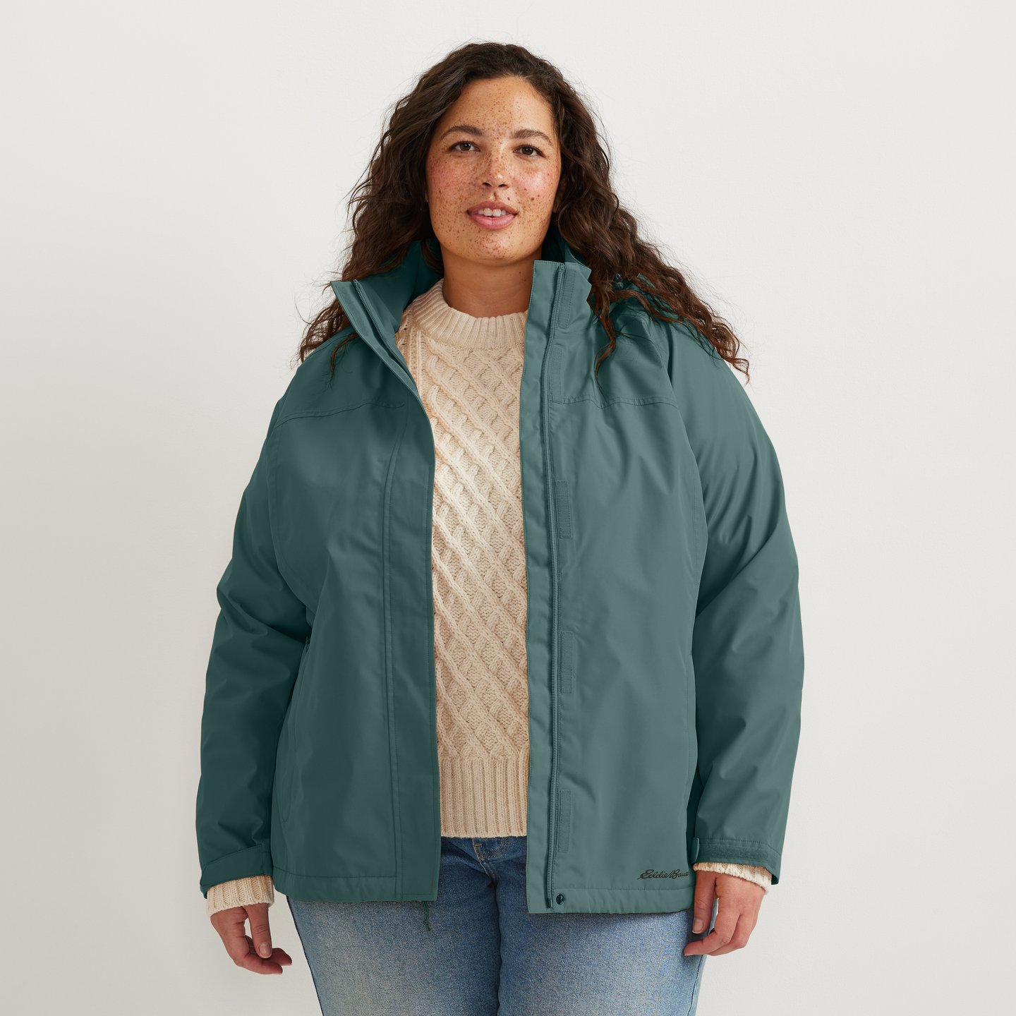 Women's Rainfoil® Waterproof Packable Hooded Rain Jacket-Patina-Plus-C1