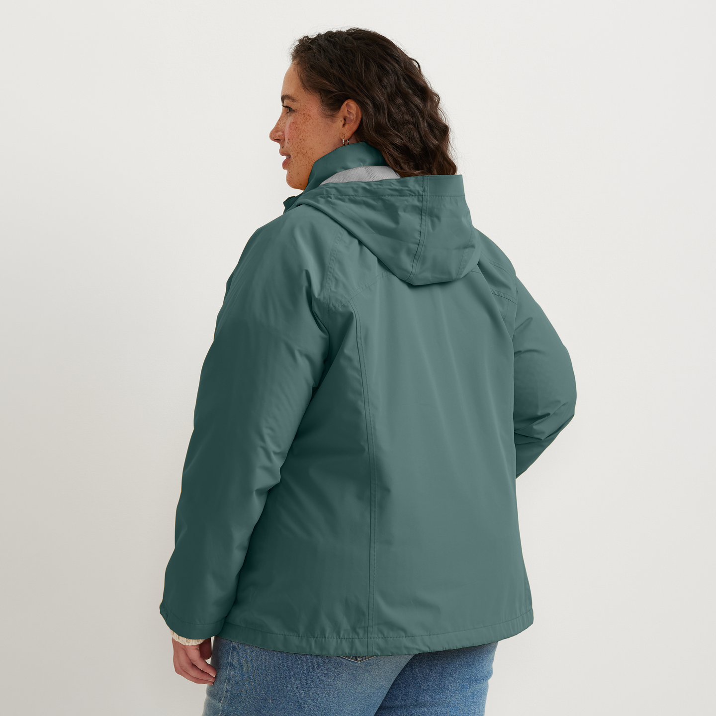 Women's Rainfoil® Waterproof Packable Hooded Rain Jacket-Patina-Plus-F1