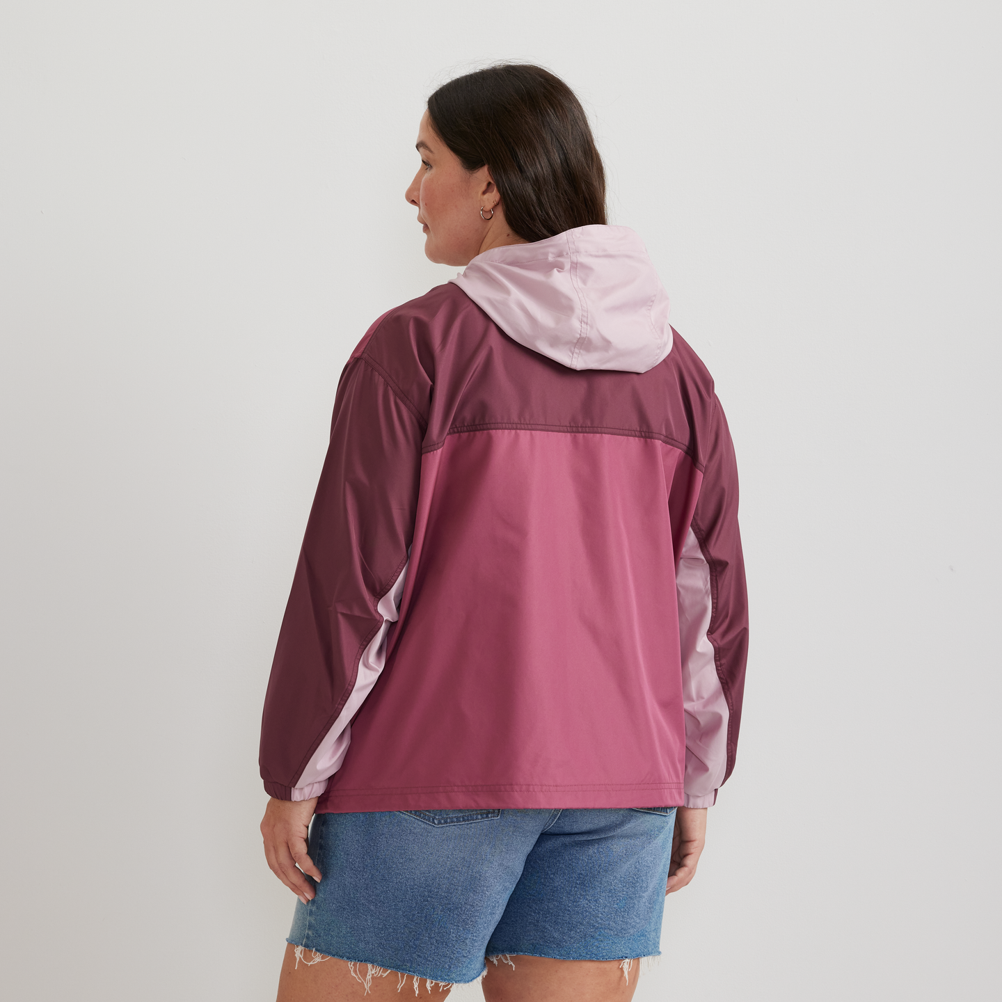 Women's Momentum Windproof Hoodie-CLARET-Plus-F1